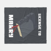 Wedding Officier Vergunning aan Marry Fleece Deken (Voorkant (Horizontaal))