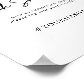 Wedding Oh Snap Modern Elegant Sign Poster (Hoek)