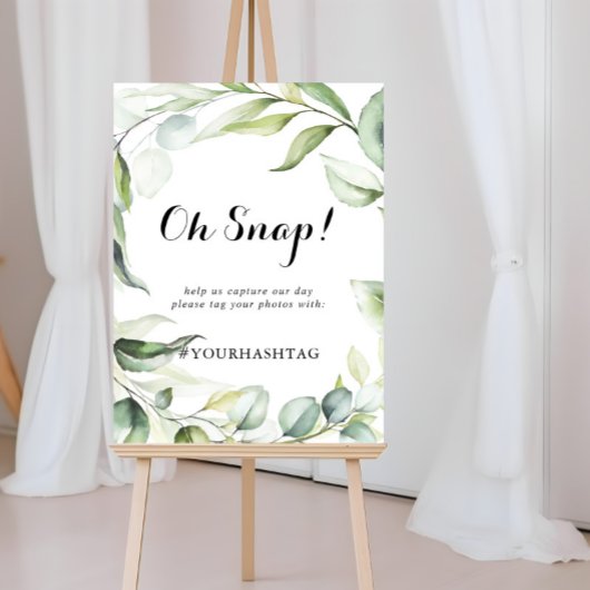 Wedding Oh Waterverf Eucalyptus Greenery Poster