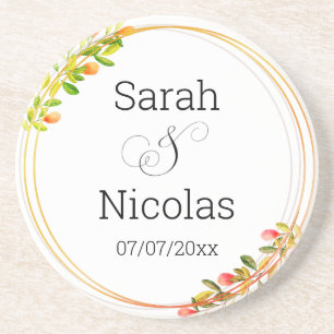 Wedding onderzetter gepersonaliseerde minimalist