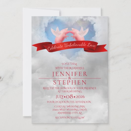 Wedding-ongelofelijke liefde kaart (Voorkant)