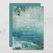 Wedding op een grillige bestemming aan het strand save the date (Voorkant / Achterkant)