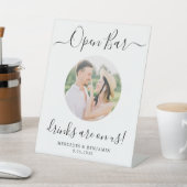 Wedding Open Bar - Aangepaste moderne foto Reclamebord Met Voetstuk (Insitu)