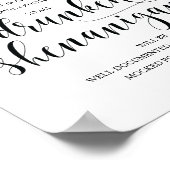 Wedding Open Bar, dronken shenanigans, bord Poster (Hoek)