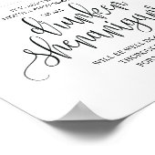 Wedding Open Bar, dronken shenanigans, bord Poster (Hoek)