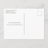 Wedding opslaan Aangepaste foto Aankondiging datum Briefkaart (Achterkant)