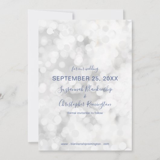 Wedding opslaan Aangepaste foto van datum bekendma Feestdagenkaart (Achterkant)