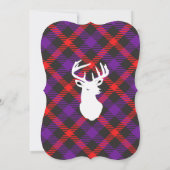 Wedding opslaan de datum van het Schotse Tartanhan Save The Date (Achterkant)