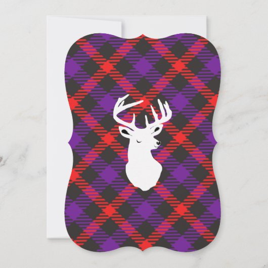 Wedding opslaan de datum van het Schotse Tartanhan Save The Date (Achterkant)