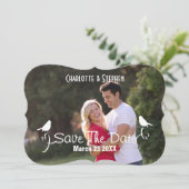 Wedding opslaan de datum van het Schotse Tartanhan Save The Date (Staand voorkant)