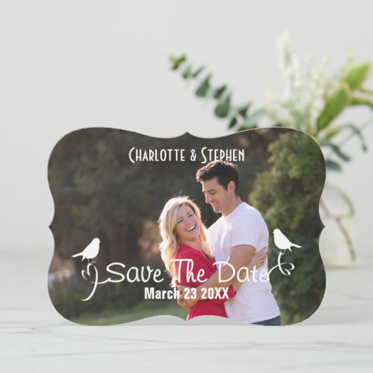 Wedding opslaan de datum van het Schotse Tartanhan Save The Date (Staand voorkant)