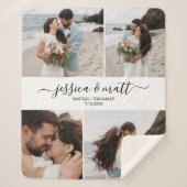 Wedding or Anniversary Photo Sherpa Blanket Sherpa Deken (Voorkant)