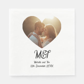 Wedding or engagement personalised napkins servet