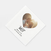 Wedding or engagement personalised napkins servet (Hoek)