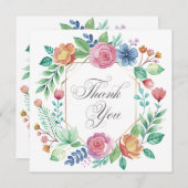 Wedding or Shower Thank you cards Kaart (Voorkant / Achterkant)