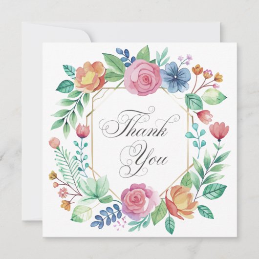 Wedding or Shower Thank you cards Kaart (Voorkant)