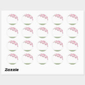 Wedding Orchids Uitnodigingssticker Ronde Sticker (Vel)