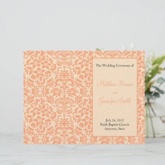 Wedding Order of Service and Ceremony Program (Staand voorkant)