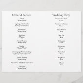 Wedding Order of Service and Ceremony Program (Achterkant)