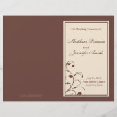 Wedding Order of Service and Ceremony Program (Voorkant)