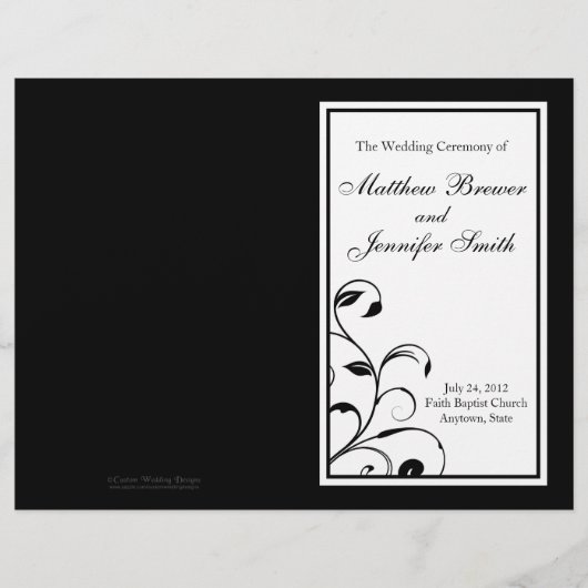 Wedding Order of Service and Ceremony Program (Voorkant)