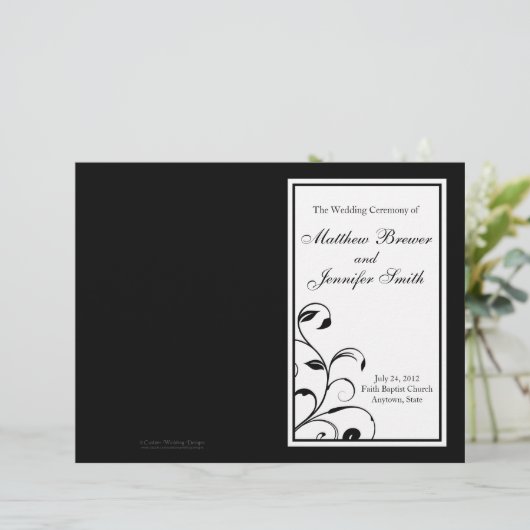 Wedding Order of Service and Ceremony Program (Staand voorkant)