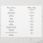 Wedding Order of Service and Ceremony Program (Achterkant)