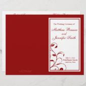 Wedding Order of Service and Ceremony Program (Voorkant / Achterkant)