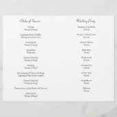 Wedding Order of Service and Ceremony Program (Achterkant)