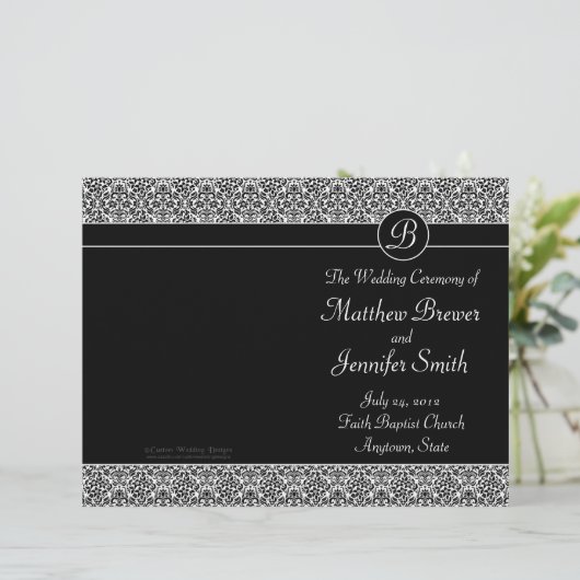 Wedding Order of Service and Ceremony Program (Staand voorkant)