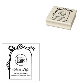 Wedding Organizer Business Ribbon Wood Art Stamp Rubberstempel