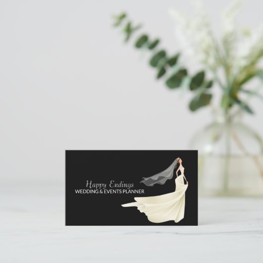 Wedding Organizer Professionele Evenementen Coördi Visitekaartje (Staand voorkant)