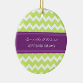 Wedding Ornament Favor Limoen Plum Chevron (Rechts)