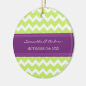 Wedding Ornament Favor Limoen Plum Chevron (Links)