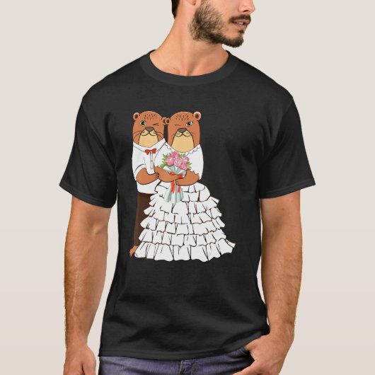 Wedding Others Otter Animal Marine Biologist T-shirt (Voorkant)