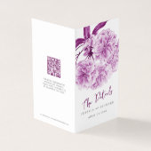 Wedding paarse boombloesem evenementenschema en ka kaart (Buitenkant)