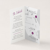 Wedding paarse boombloesem evenementenschema en ka kaart (Binnen)