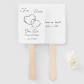Wedding Paddle Fan Handwaaier (Voorkant en achterkant)