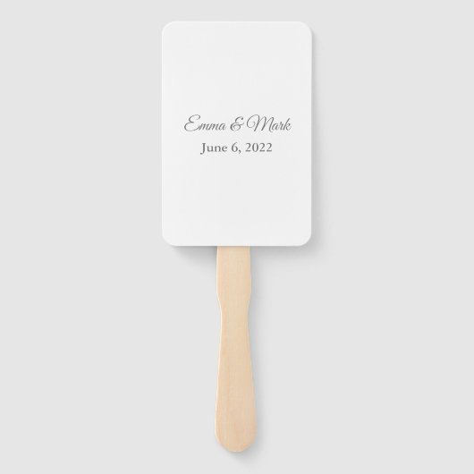 Wedding Paddle Fan Handwaaier (Achterkant)