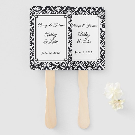 Wedding Paddle Fan Handwaaier (Voorkant en achterkant)