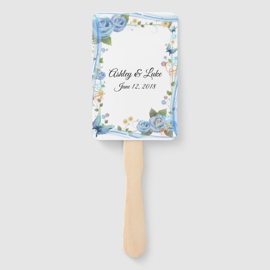 Wedding Paddle Fan Handwaaier (Achterkant)