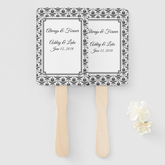 Wedding Paddle Fan Handwaaier (Voorkant en achterkant)