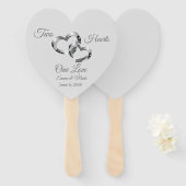 Wedding Paddle Fan Handwaaier (Voorkant en achterkant)