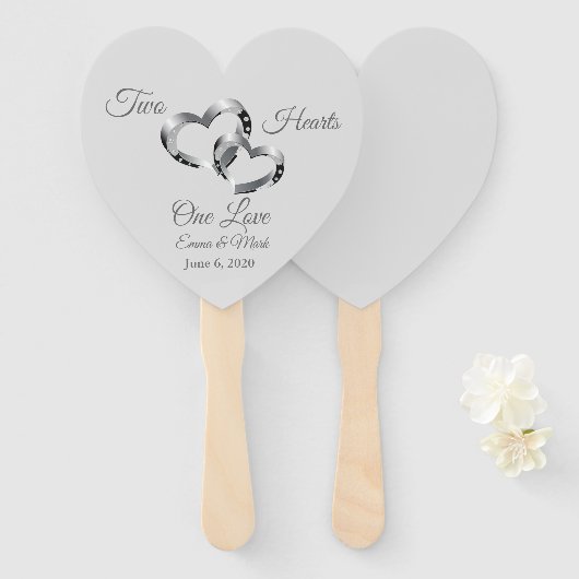 Wedding Paddle Fan Handwaaier (Voorkant en achterkant)