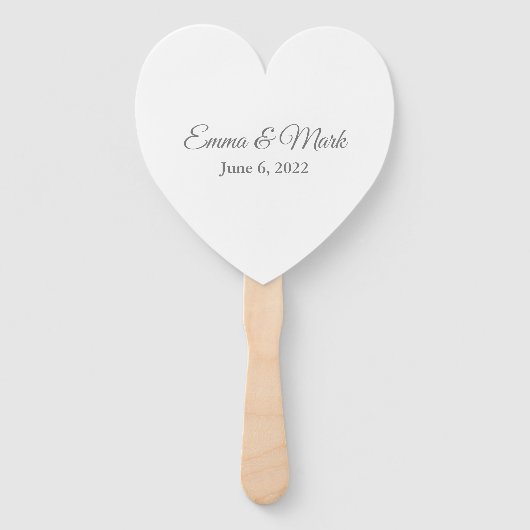 Wedding Paddle Fan Handwaaier (Achterkant)