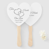 Wedding Paddle Fan Handwaaier (Voorkant en achterkant)