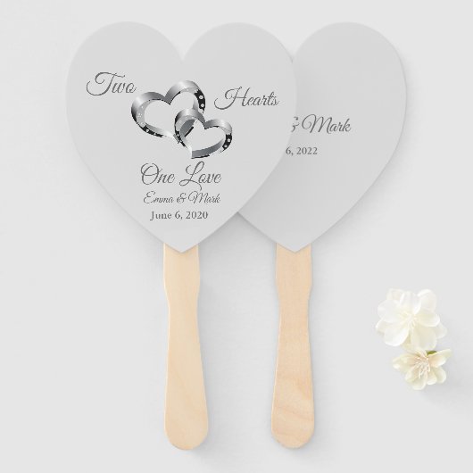 Wedding Paddle Fan Handwaaier (Voorkant en achterkant)