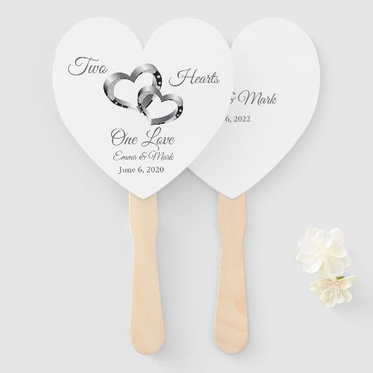 Wedding Paddle Fan Handwaaier (Voorkant en achterkant)
