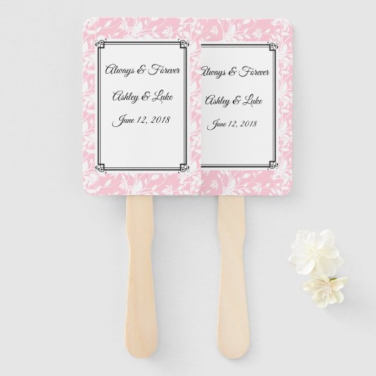 Wedding Paddle Fan Handwaaier (Voorkant en achterkant)