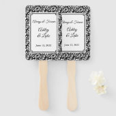 Wedding Paddle Fan Handwaaier (Voorkant en achterkant)